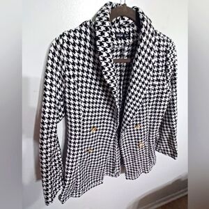 Shein Black and White Dress Coat W Sz Small
